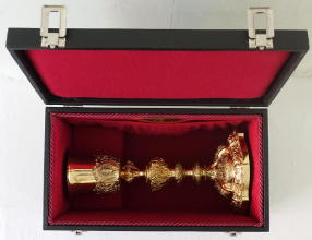 Antique solid silver gilt French Baroque Chalice